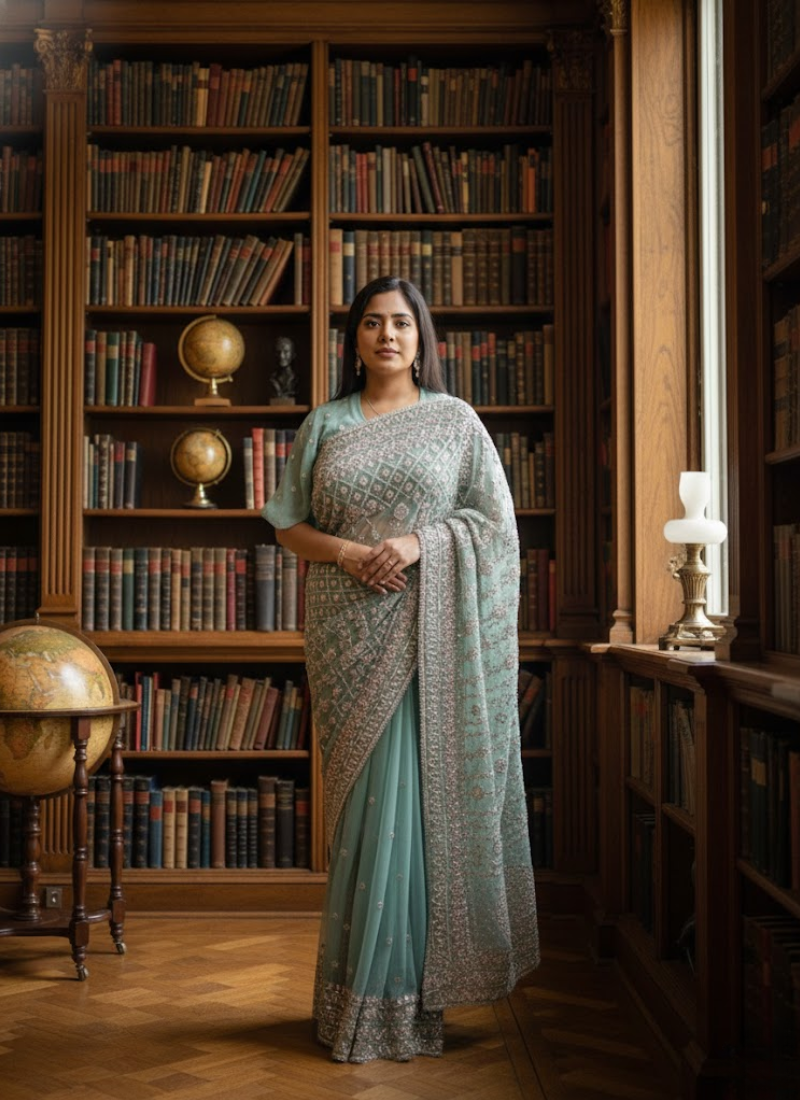 Handmade Gotapatti Saree – Stitched Blouse & Petticoat