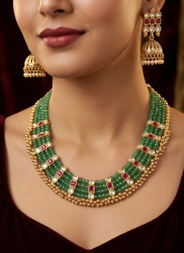 Rubina Kundan Heritage Necklace Set