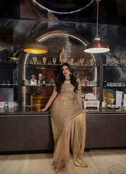 Butterfly Soft Net Saree with Real Mirror & Embroidered Blouse Fabric 2