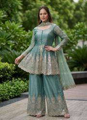 Fandy Silk Kurta Palazzo Set | Indian Festive & Wedding Clothing Australia 9