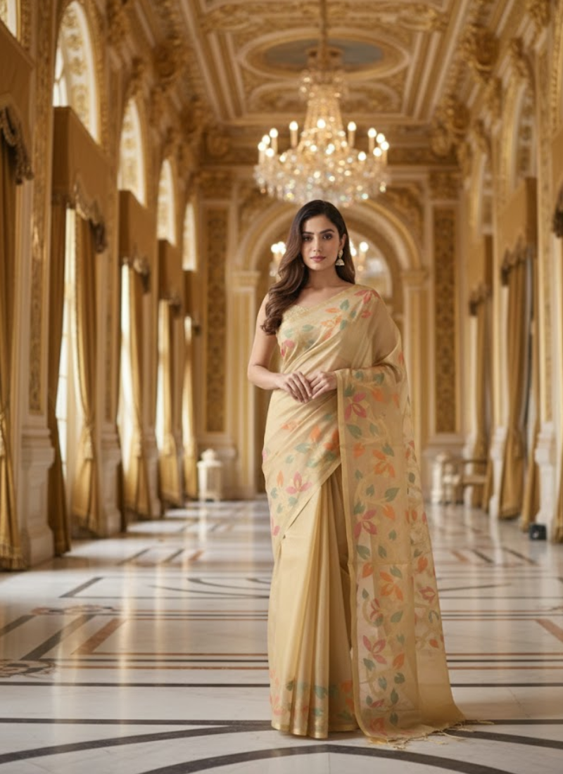 Banarasi Organza Tissue Saree - festive Banarasi saree