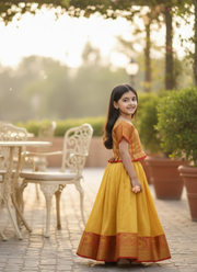 Yellow Silk Kids Lehenga Choli – Festive Wear 5
