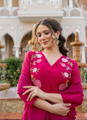 Luxury Chanderi Punjabi Suit with Heavy Embroidered Dupatta 3