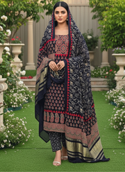 Green Ajrak Salwar Suit – Pure Modal Fabric with Jari Border Dupatta 10