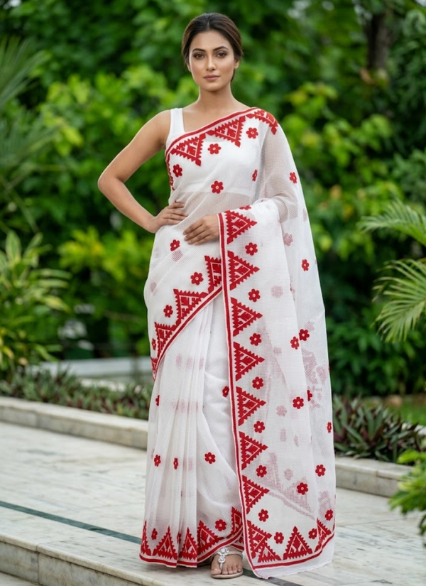 Kota Applique Saree – No Blouse Piece