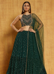 Georgette Lehenga Set – Zari & Sequence Embroidery 2