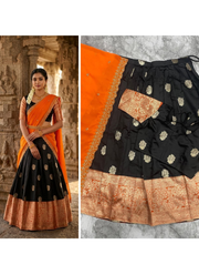 South-Style Kanjivaram Silk Lehenga – Indian Traditional Wedding Fashion Online Australia 4