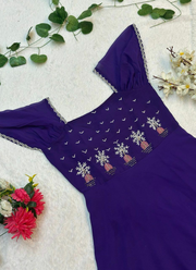 Fox Georgette Anarkali Dress with Handwork & Double Flair (Sizes M–XXL) 5