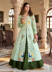 Satin Silk Lehenga Choli with Sequin Embroidery 5