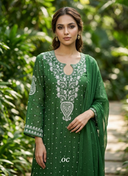 Mul Chanderi Chikankari Suit Set 52