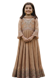Silk Anarkali Gown for Kids – Regal Ethnic Wear for Girls 1