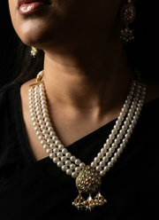 Kundan Necklace Set with Earrings & Pearls – Artificial Pearl Design 2