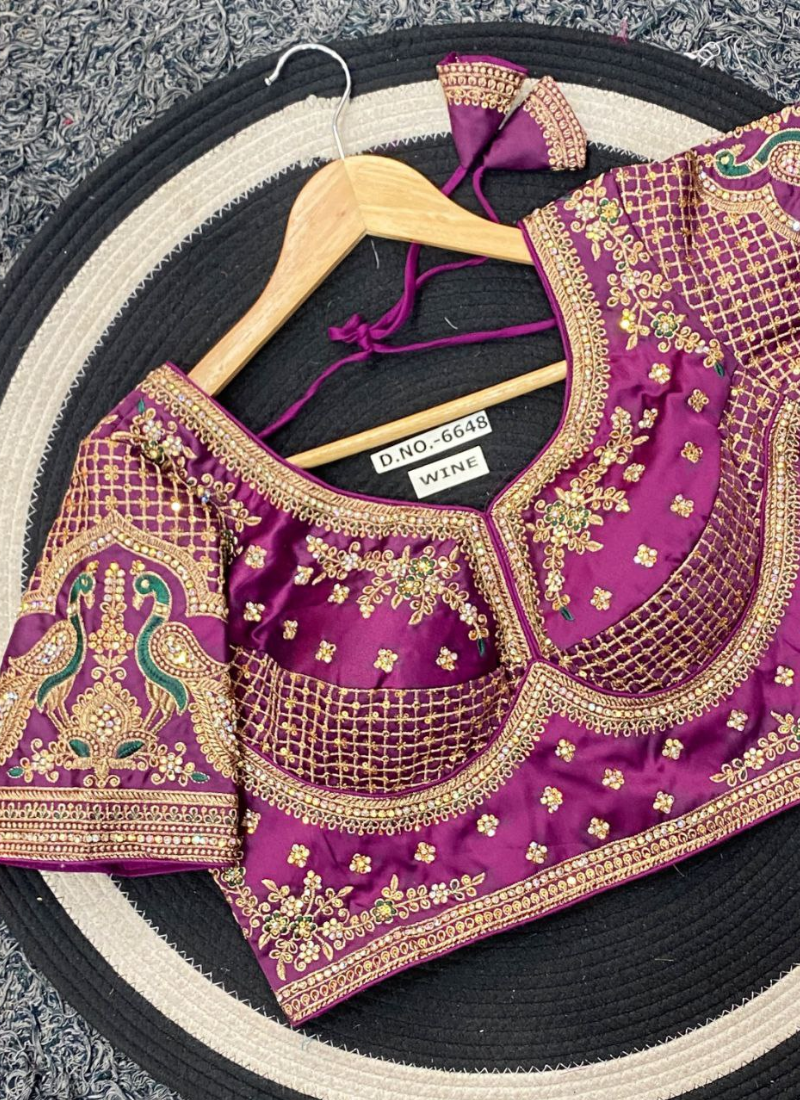 Partywear Women’s Blouse with Premium Padding & Back‑Open Design