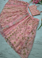 Taby Silk Lehenga Choli with Mirror & Sequin Work 6