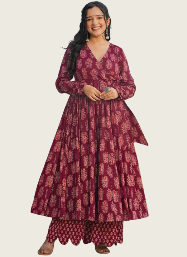 Heavy Rayon Anarkali Dress with Digital Print & Wide Flair (Sizes XS–6XL) Australia