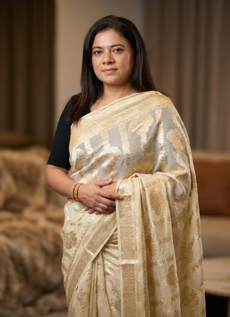 Banarasi Viscose Georgette Saree – Handwoven Designer Elegance