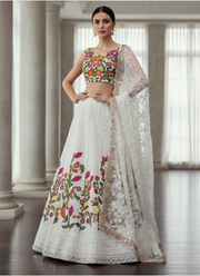 Faux Georgette Lehenga Choli with Sequin Dupatta 5