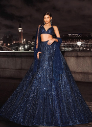 Net Lehenga Choli with Sequins & Dori Embroidery + Dupatta 6