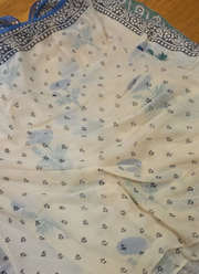Bottle Green Vegetable Chiffon Saree – Floral Print with Blouse 5