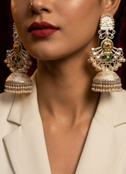 Silver Polished Panchi Fusion Earrings 6