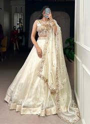Chanda Silk Sequins Embroidered Lehenga Set 4