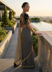 Soft Georgette Leriya Saree with Sequins Embroidery 4