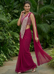 Georgette Saree – Embroidery Sequence Work, Ready to Wear 4