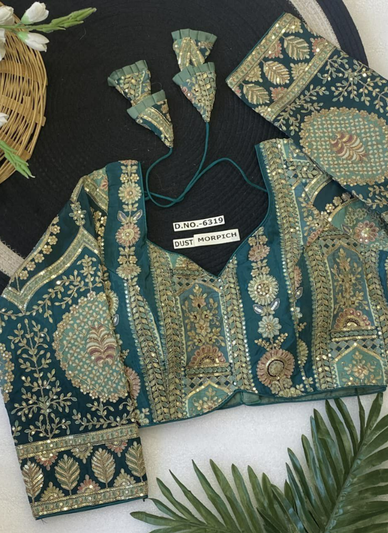 Partywear Women’s Blouse with Premium Padding & Back‑Open Design