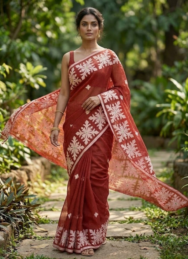 Kota Applique Saree