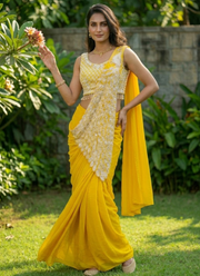 Georgette Saree – Embroidery Sequence Work, Ready to Wear 5