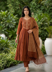 Mul Chanderi Kurta Set | Indian Party & Festive Wear Online Australia 9