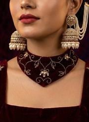 Kundan Earrings with Sahara Patti 2