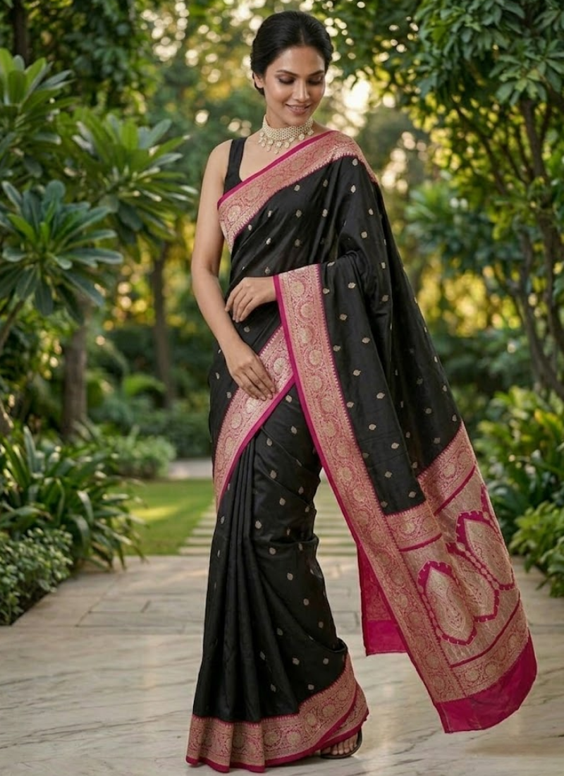 Karishma Banarasi Silk Saree, modern saree Australia - View 4