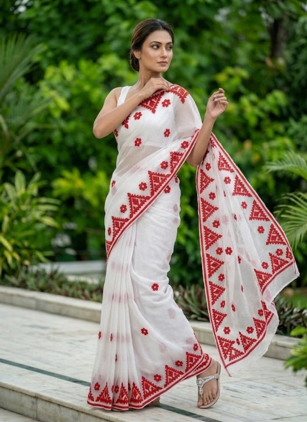 Kota Applique Saree – No Blouse Piece