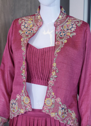 Designer Indo‑Western Jacket Lehenga Set 8