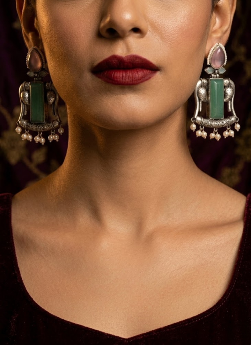 Prakhya Silver Earrings - View 2