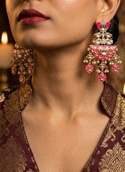 Dharini Kundan Chandbali Earrings 5