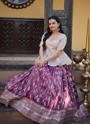 Viscose Jacquard Lehenga Set – Sequins & Zari Embroidery 5