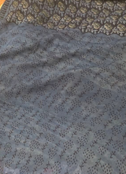 Bottle Green Vegetable Chiffon Saree 5