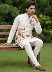 Indian Men’s Koti Set | Malai Satin Wedding & Festive Wear in Australia 4
