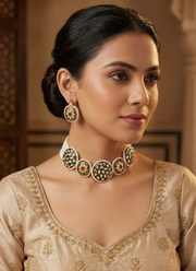 Kundan Choker Set with Artificial Pearls – Earrings & Pearls 6