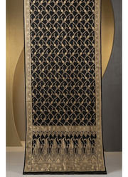 Black Katan Silk Saree with Zari Woven Work 3