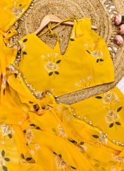 Soft Georgette Lehenga Saree – Digital Print, Ready to Wear 3