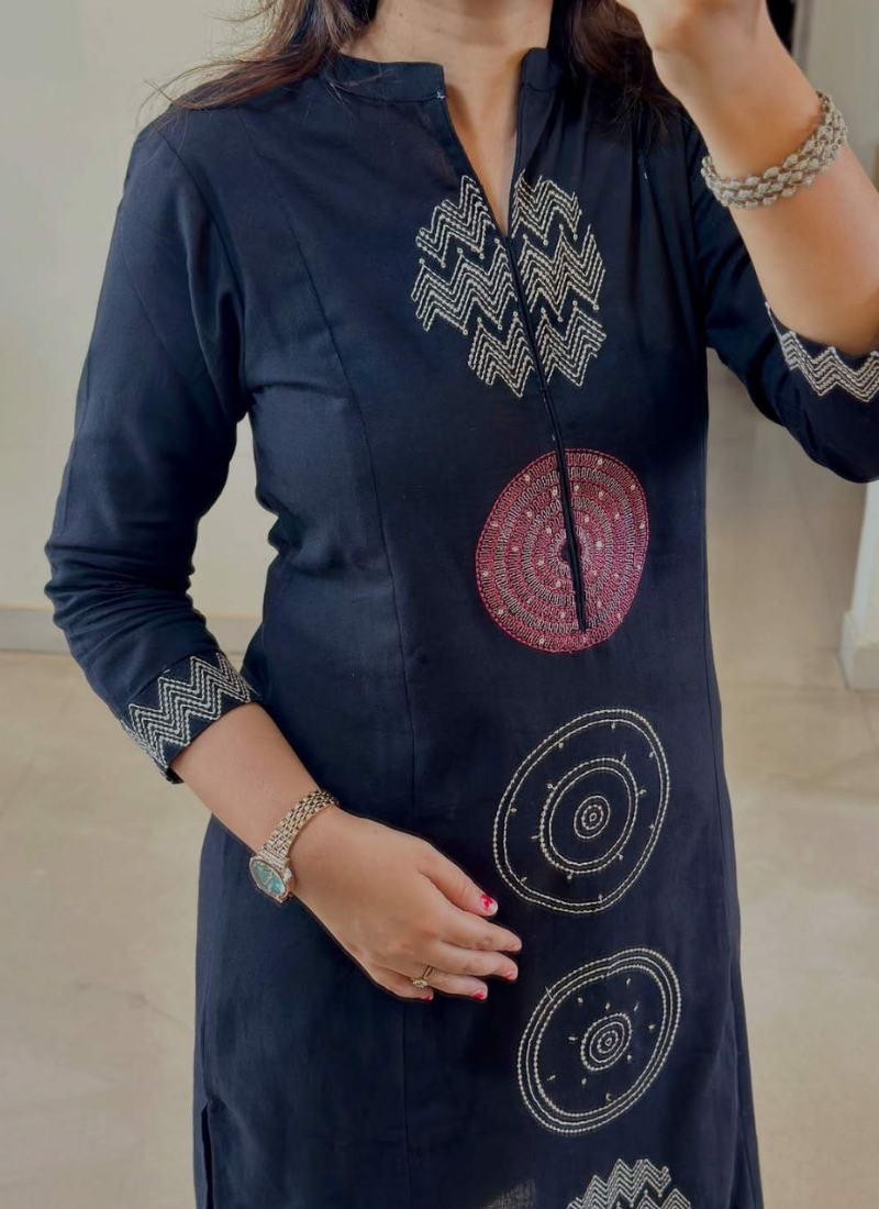 Pure Mul Cotton Punjabi Suit Set with Dupatta & Pearl Moti Mala (Sizes M–3XL) Australia