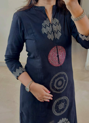 Pure Mul Cotton Punjabi Suit Set with Dupatta & Pearl Moti Mala (Sizes M–3XL) 5