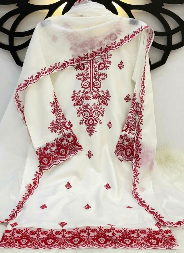 Rayon Cotton Kurti Set with Silk Dupatta