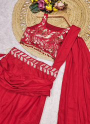 Designer Crape Silk Lehenga Saree – Embroidery Sequence Work 5