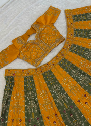 Roman Satin Silk Lehenga 6