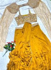 Fancy Rangoli Lehenga Choli – Embroidery Sequence Work 3