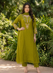 Premium Mul Chanderi Kurta Set | Indian Traditional & Occasion Wear Online Australia 8